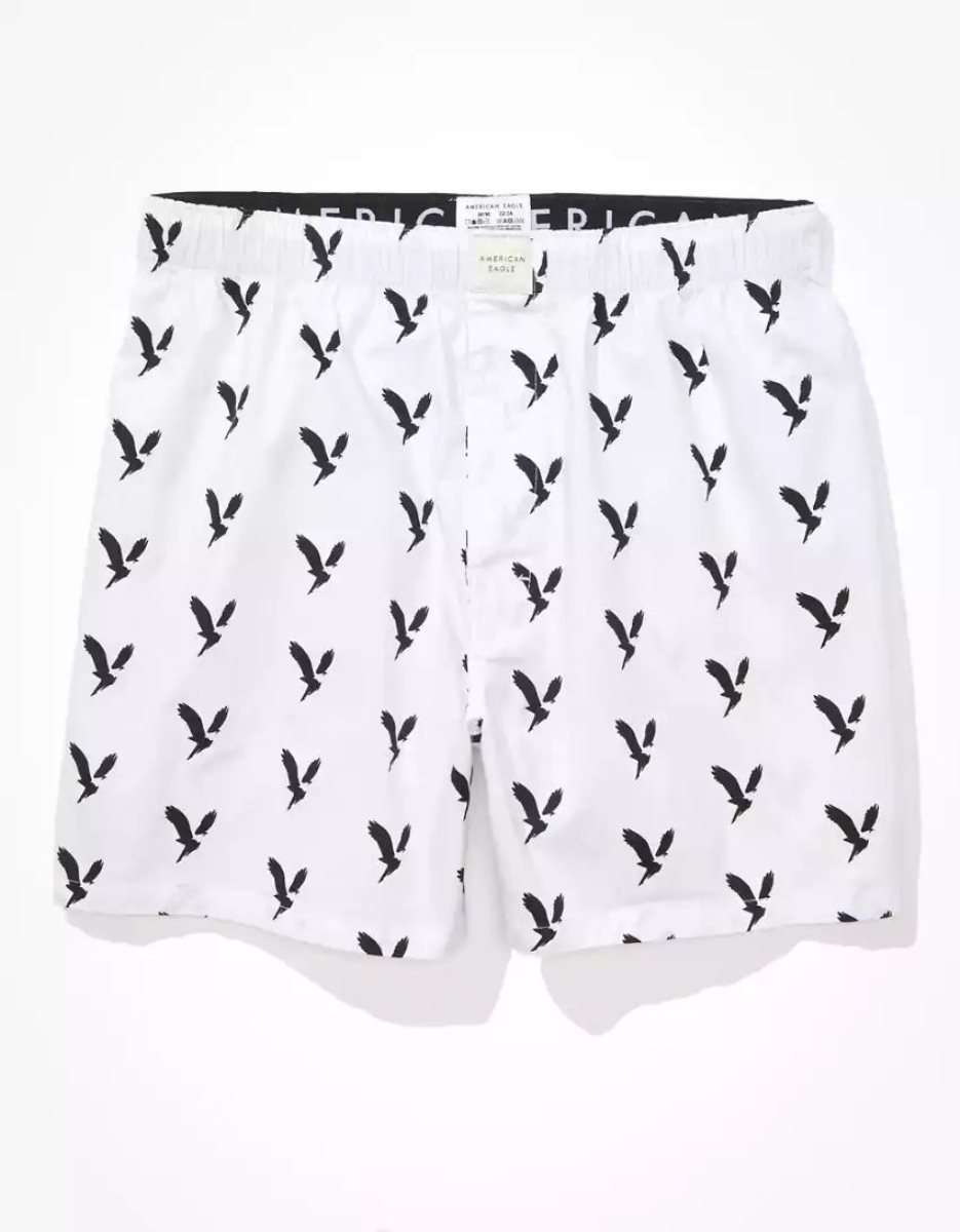 Shorts De Bain American Eagle AEO Eagle Stretch Blanche Homme | MJK-18201948